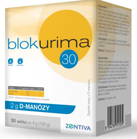 Blokurima 2 g D-manózy sáčky 30 × 4 g