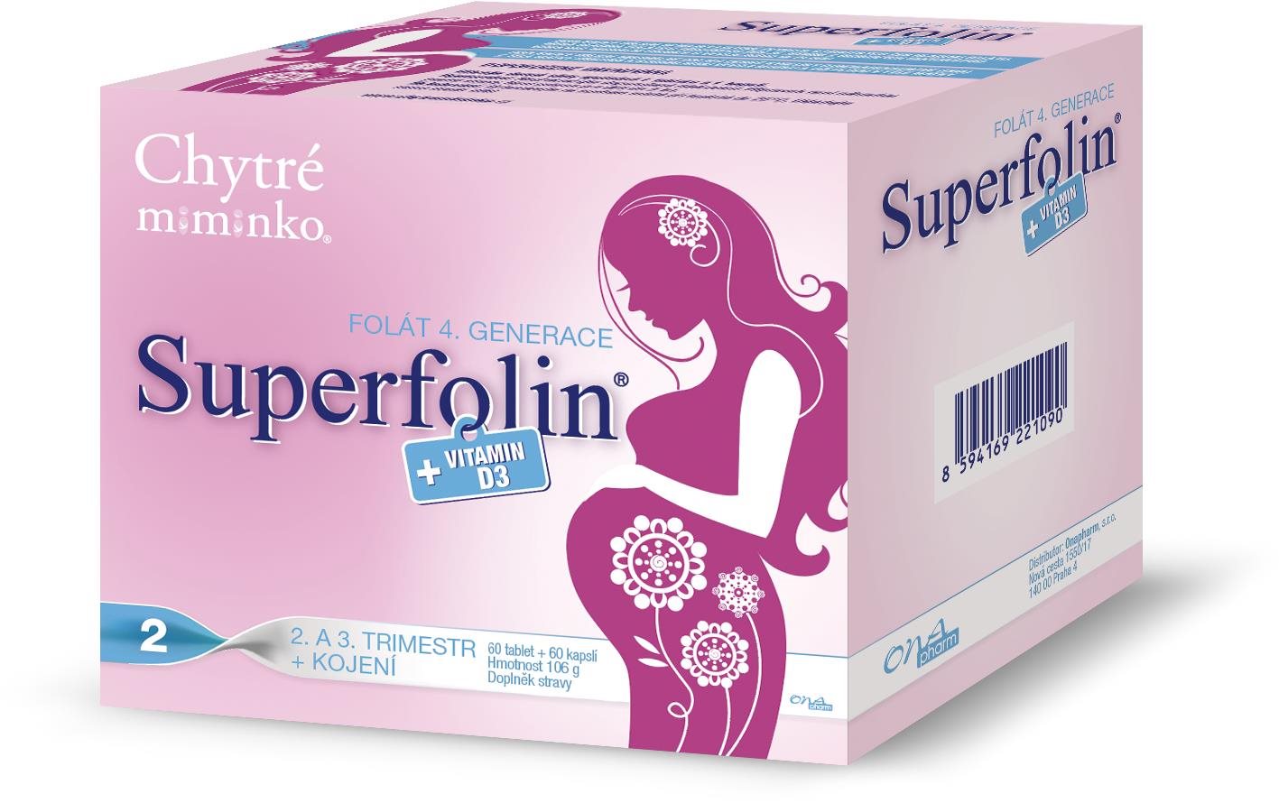 Chytré miminko superfolin 2 Mama 60 tablet + 60 kapslí