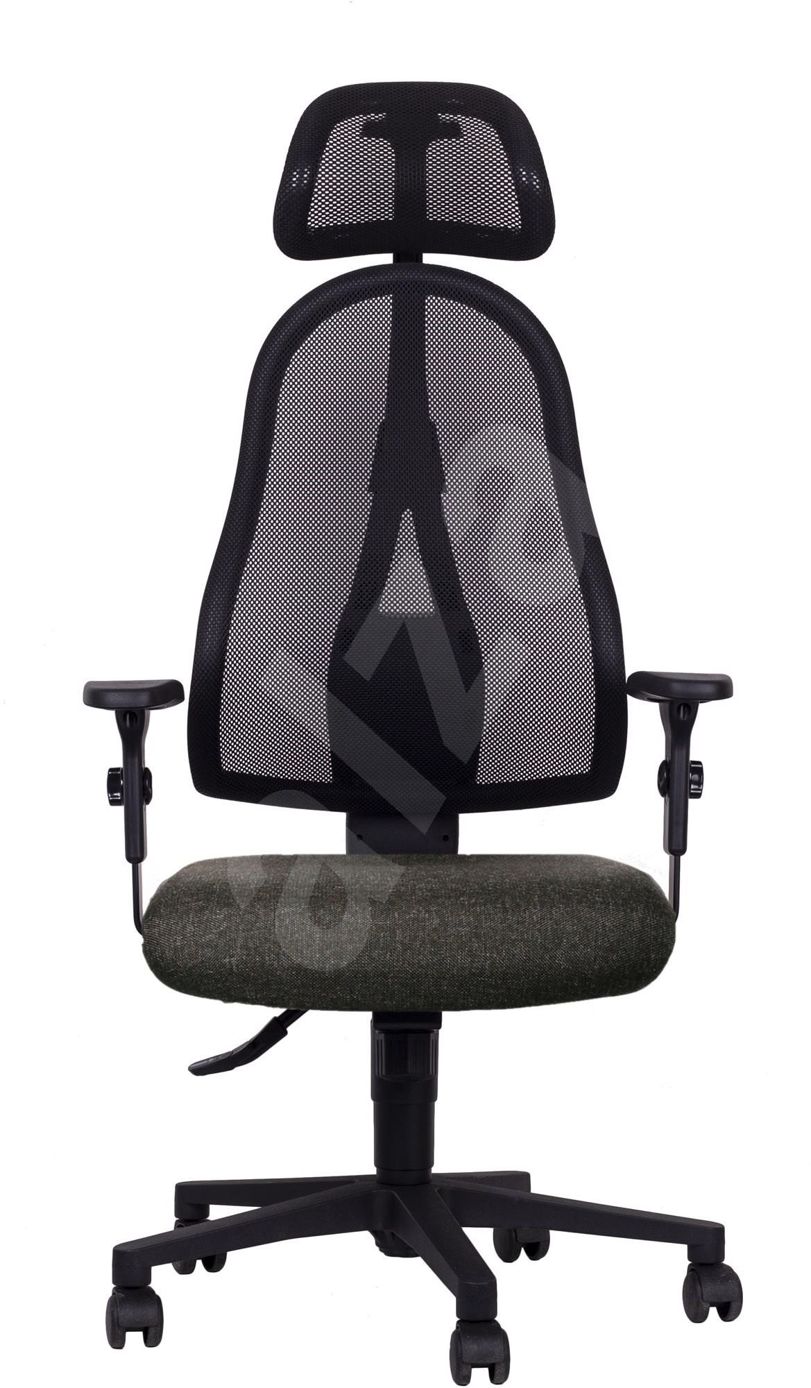 Ergonomická kancelářská židle TOPSTAR Open Point SY Plus X v antracitové a černé barvě.