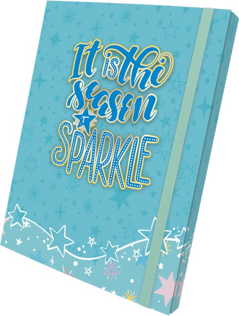 OPTIMUM desky na sešity 3D, A4, Sparkle tyrkys
