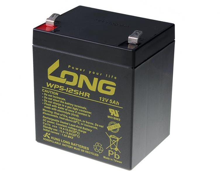 Long 12V 5Ah olověný akumulátor HighRate F2 (WP5-12SHR F2)