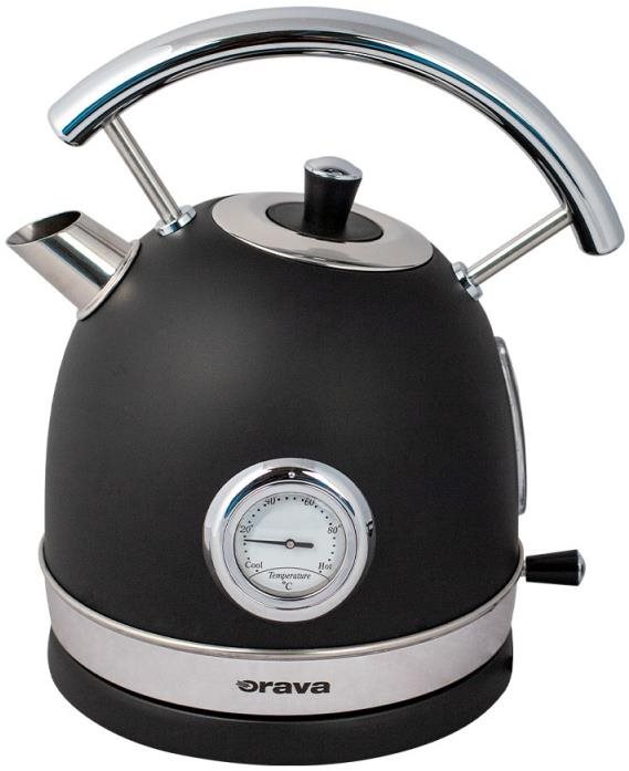 Orava Retro konvice s analogovým teploměrem, černá