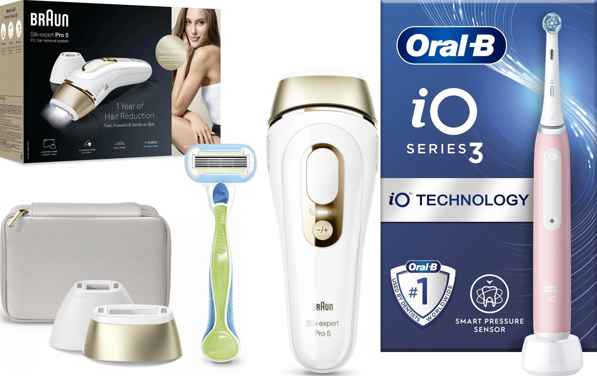 Braun Pro PL5152 + Oral-B iO růžový