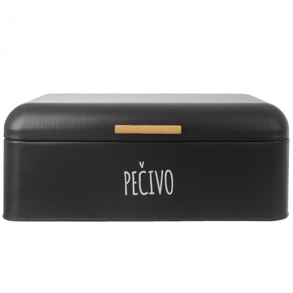Orion Chlebovka plech/bambus 42x24x16,5 cm BLACK