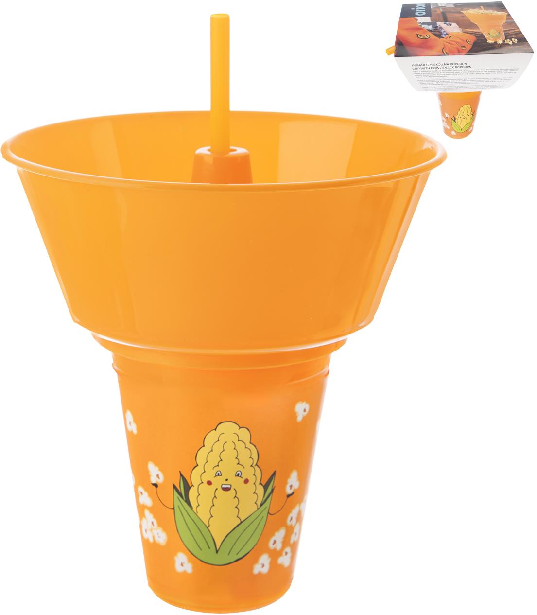 ORION Pohár s miskou Snack kukuřice + brčko 0,55 l UH