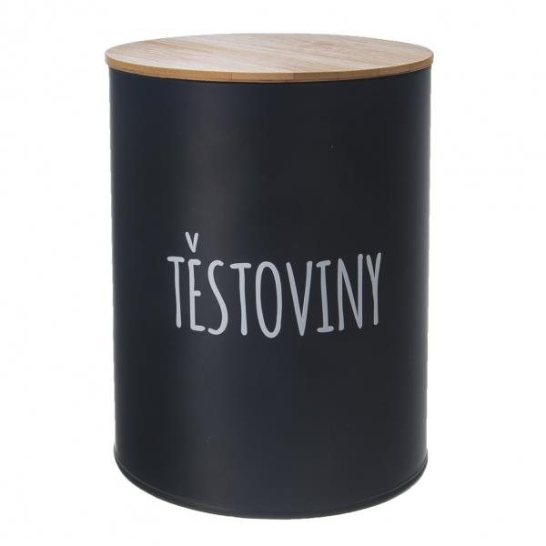ORION Dóza plech/bambus pr. 13 cm Těstoviny BLACK