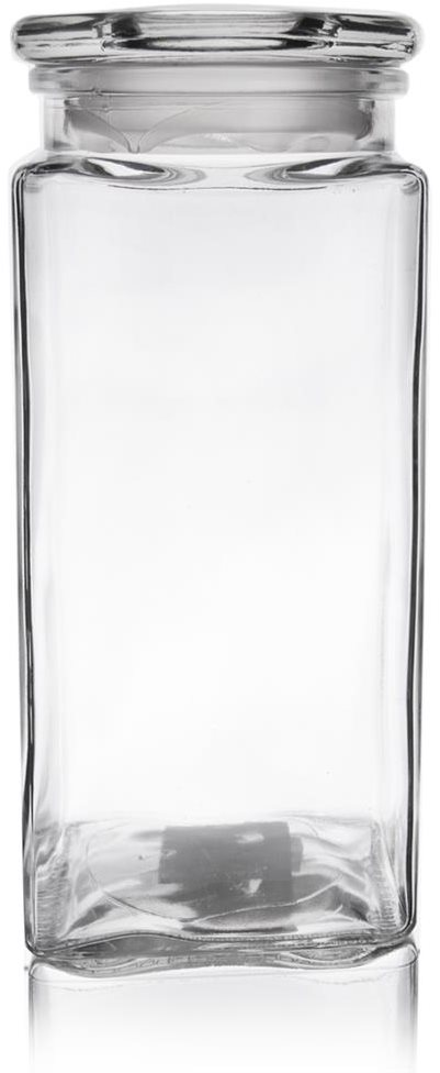 ORION Dóza sklo s víkem 1,8 l hranatá