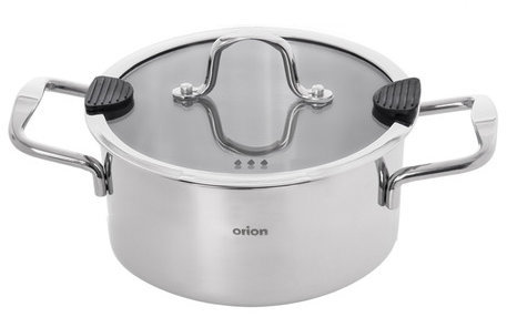 ORION Kastrol nerez VENICE 3 l poklice sklo