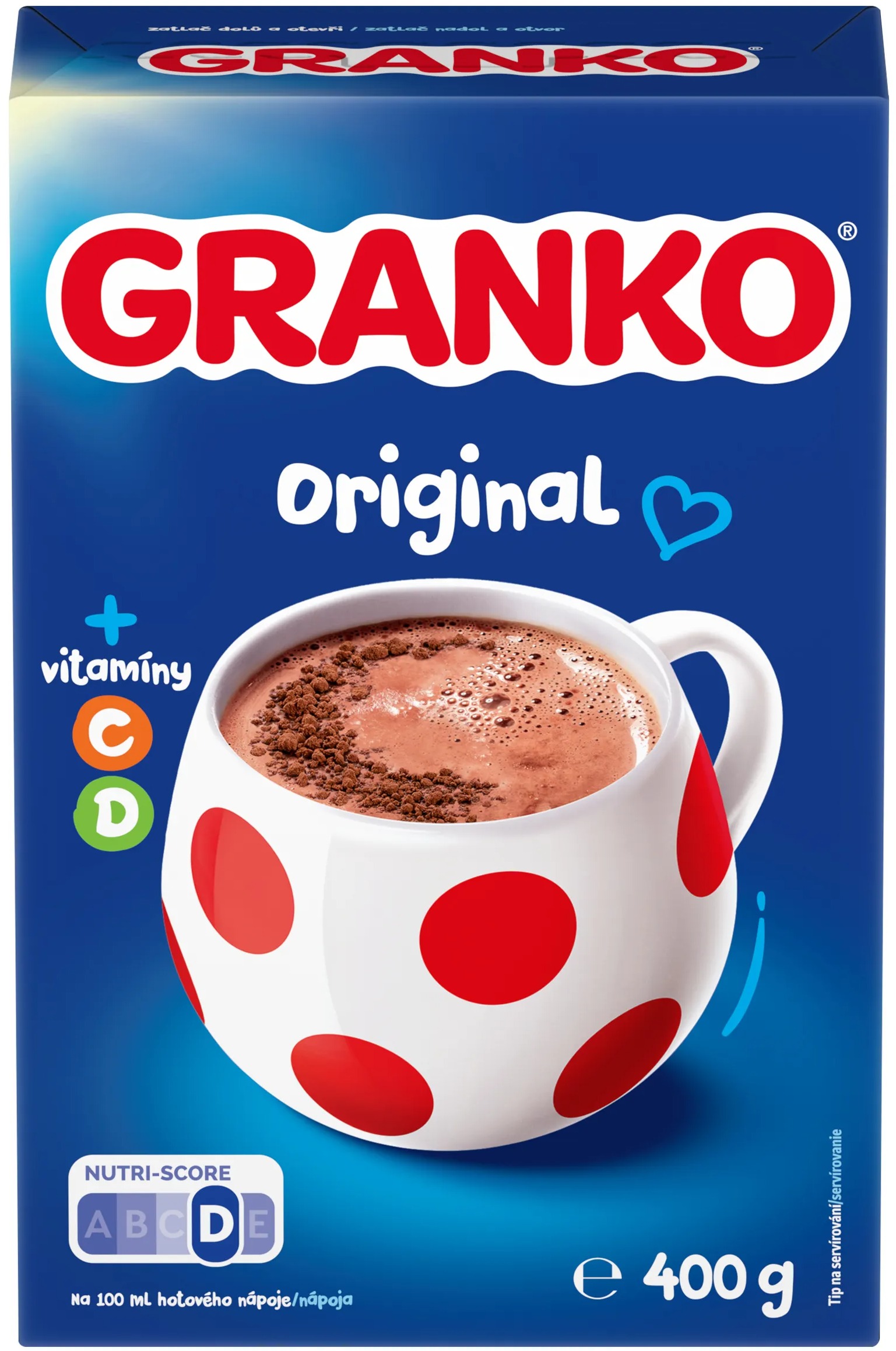 GRANKO S holandským kakaem instantní kakaový nápoj s vitamíny C a D 400 g