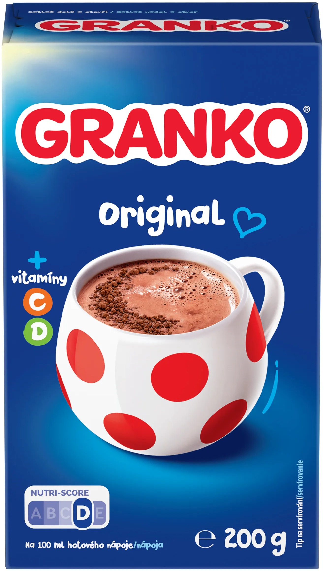 GRANKO S holandským kakaem instantní kakaový nápoj s vitamíny C a D 200 g