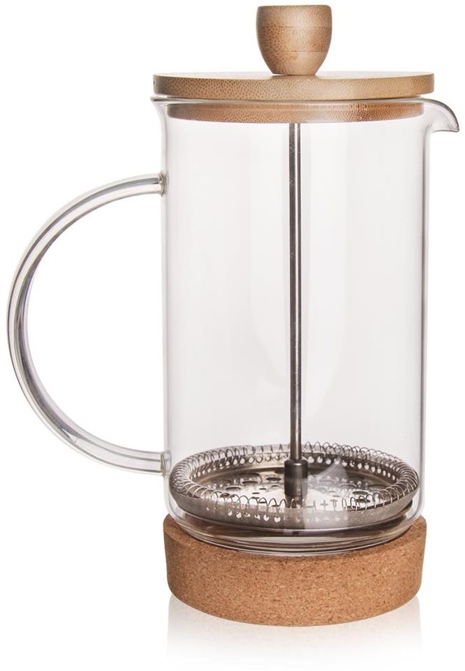 ORION Konvice sklo/nerez/bambus kafetier CORK 0,75 l