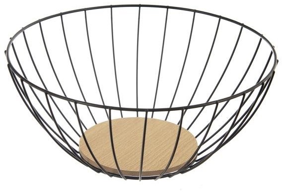 Orion Košík na ovoce kov/dřevo RADKA pr. 28 cm