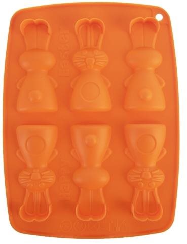 Orion Forma silikon čokoláda zajíčci 6 oranžová