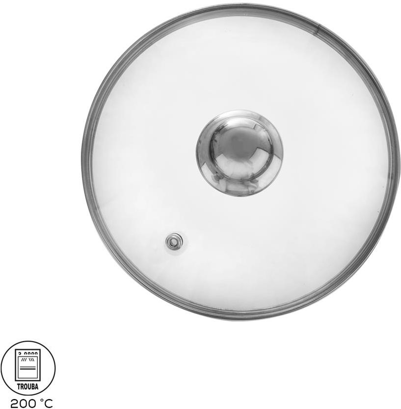 ORION Poklice skleněná pr. 20 cm nerez úchyt