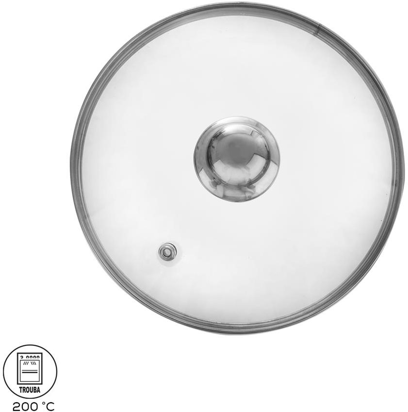 ORION Poklice skleněná pr. 22 cm nerez úchyt