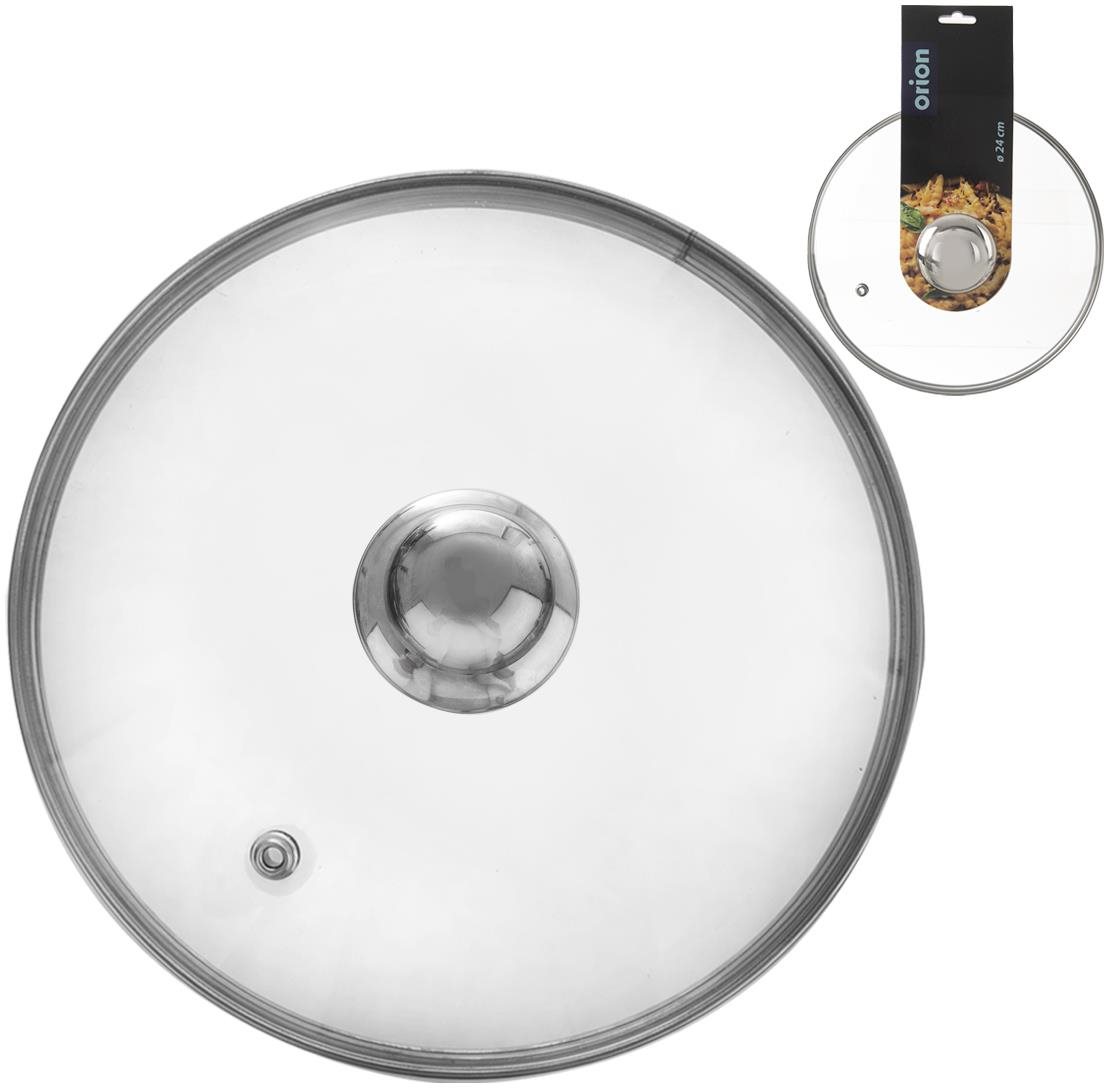 ORION Poklice skleněná pr. 24 cm nerez úchyt