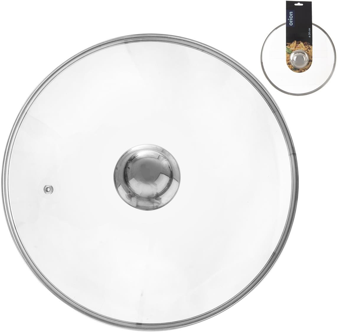 ORION Poklice skleněná pr. 26 cm nerez úchyt