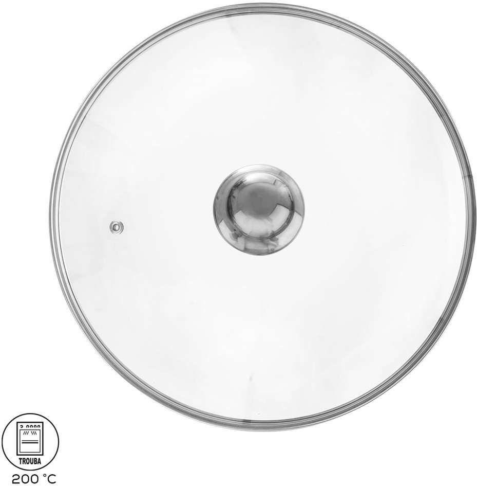ORION Poklice skleněná pr. 28 cm nerez úchyt