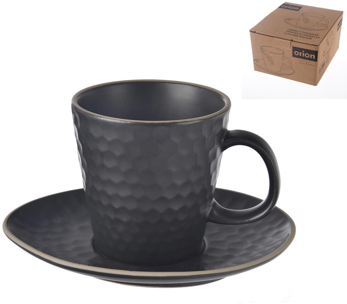 ORION TEA TIME Hrnek kamenina + podšálek cappuccino 0,25 l