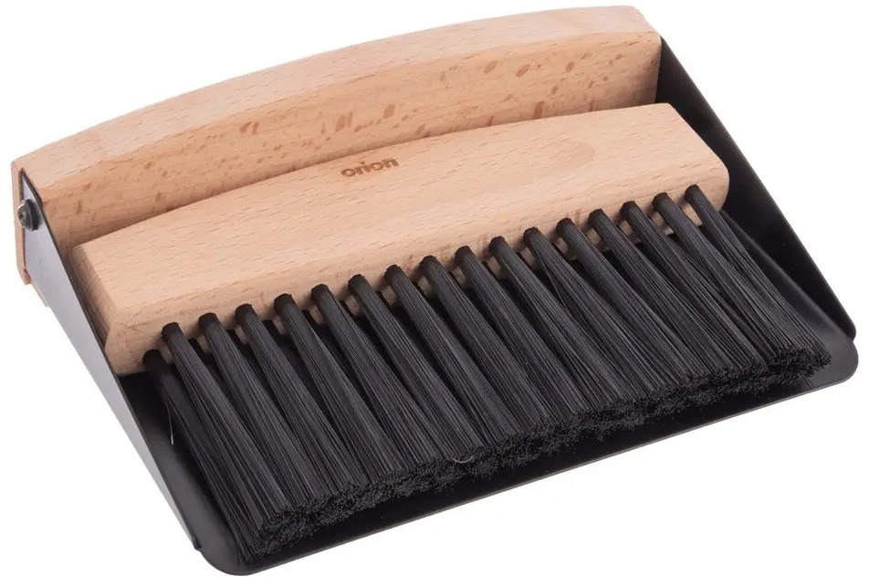 ORION Set smetáčku a lopatky černý mini s magnetem dřevo/kov