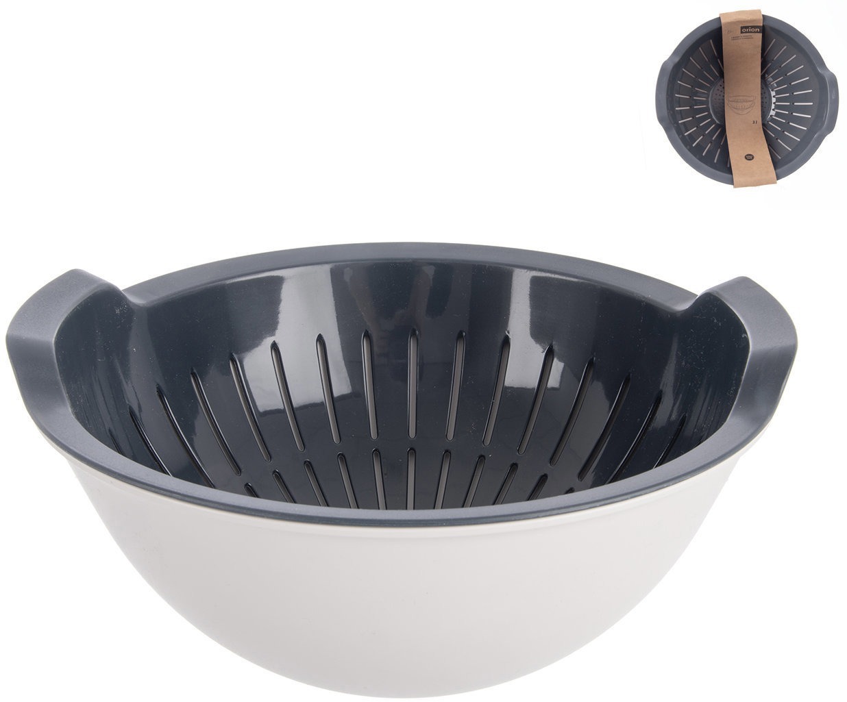 Orion Cedník UH+miska ELA pr. 25 cm šedá
