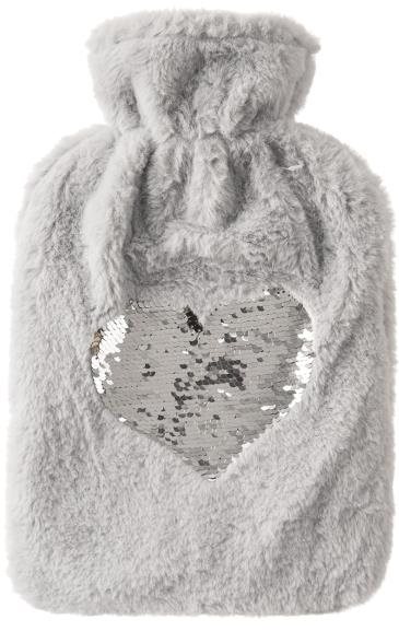 Orion Termofor guma/polyester glitter SRDCE 1,6 l šedá