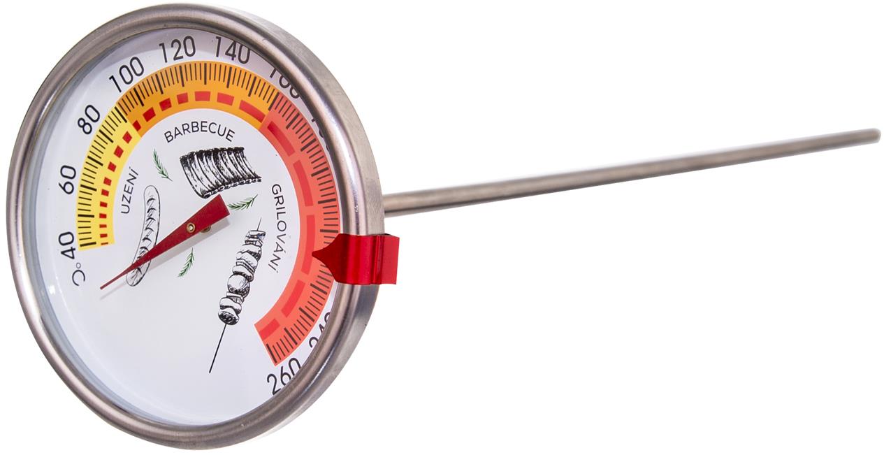 ORION Teploměr nerez do udírny pr. 7,5 cm s clipem