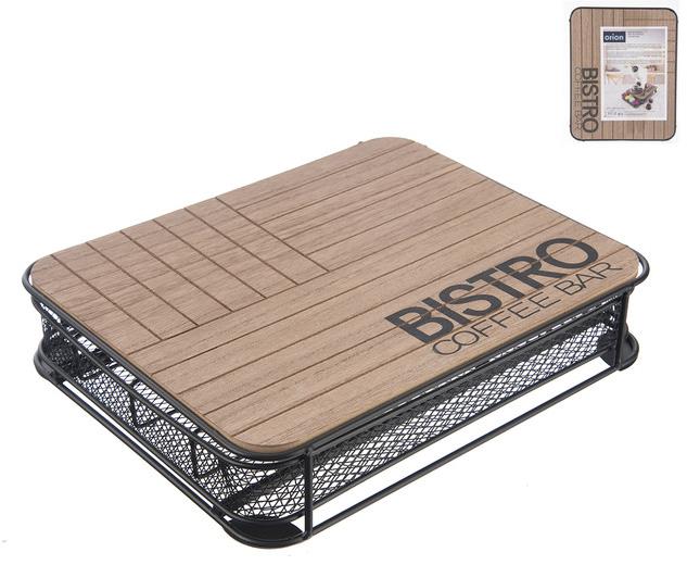 ORION Bistro Box kapsle 30 × 24 × 6,5 cm dřevo/kov