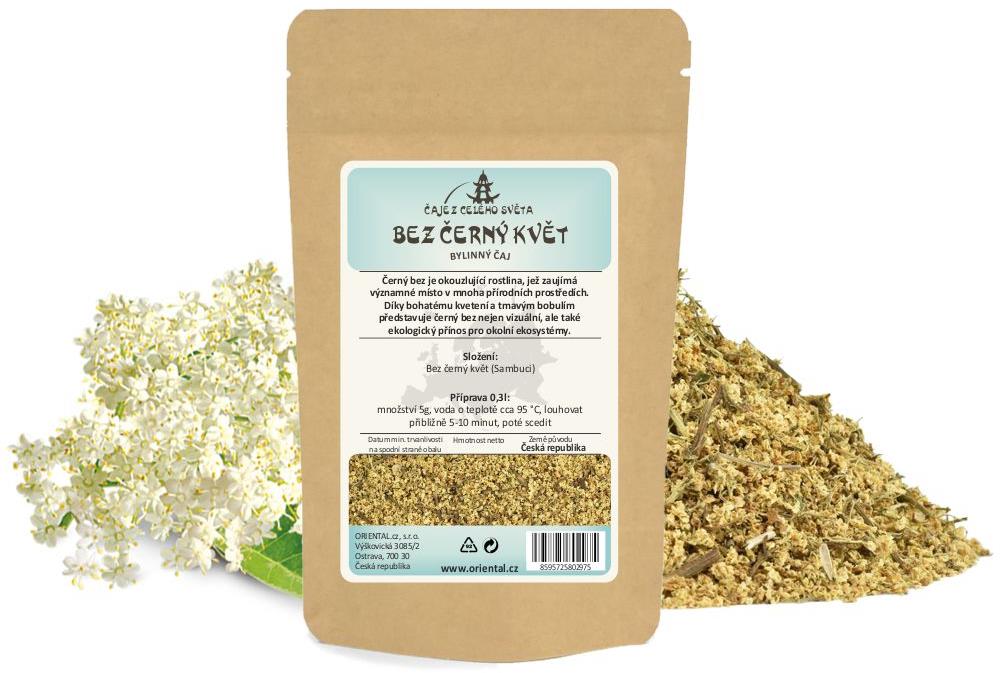 ORIENTAL Bylinný čaj Bez černý květ - řez (Sambuci) - 50 g