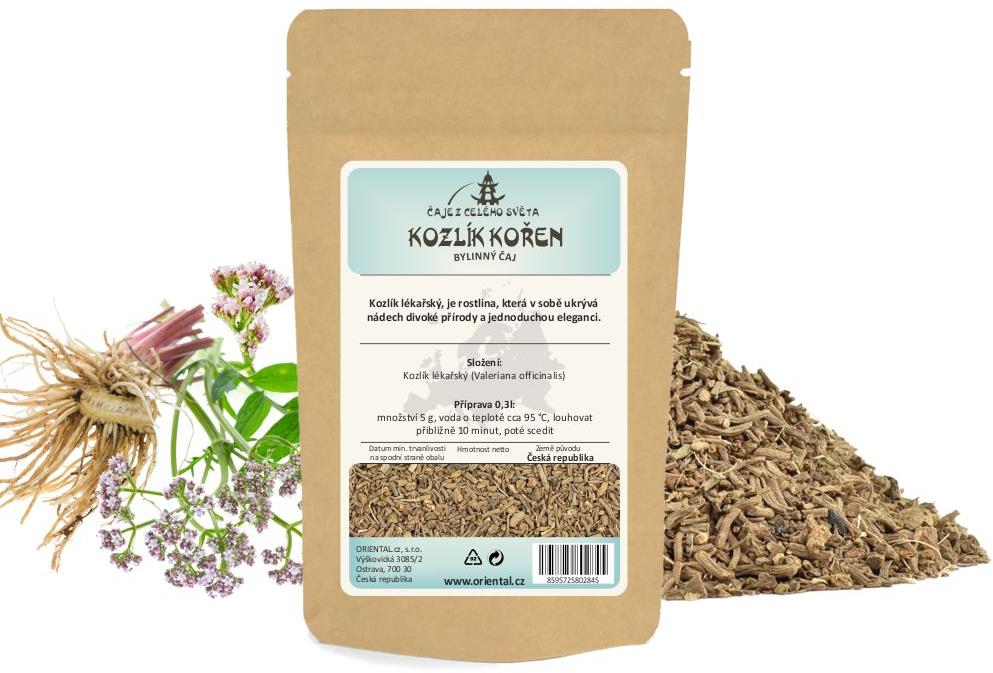 ORIENTAL Bylinný čaj Kozlík kořen - řez (Valerianae) - 200 g