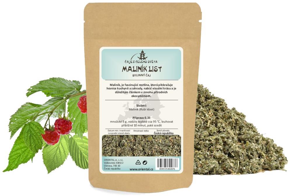 ORIENTAL Bylinný čaj Maliník list - řez (Rubi idaei) - 200 g