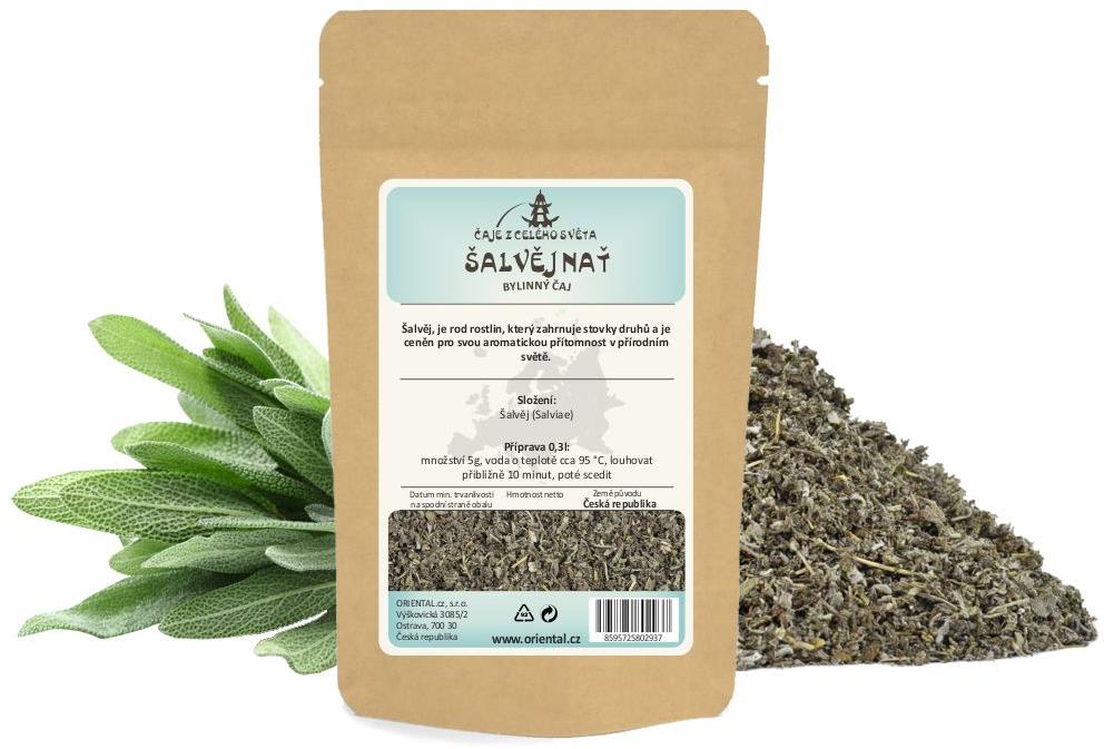 ORIENTAL Bylinný čaj Šalvěj nať - řez (Salviae) - 200 g