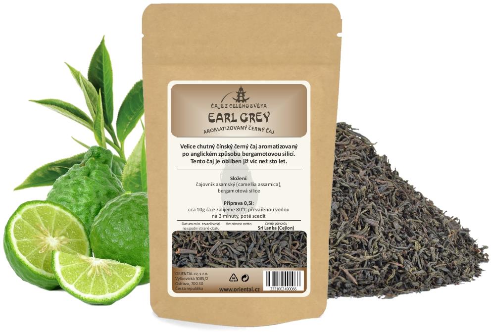 Černý aromatizovaný čaj Earl Grey - 200 g