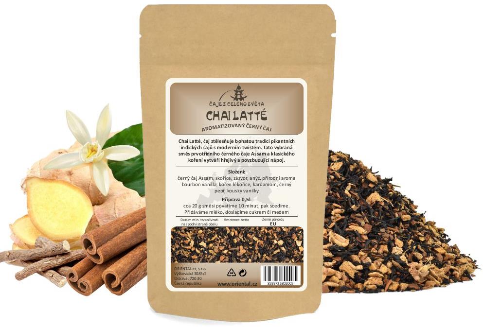 Černý aromatizovaný čaj Chai Latté - 1 kg