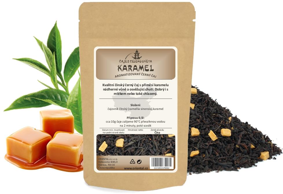 Černý aromatizovaný čaj Karamelový Black - 1 kg