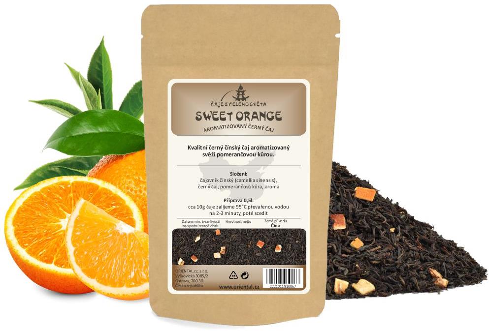 Černý aromatizovaný čaj Sweet Orange - 200 g