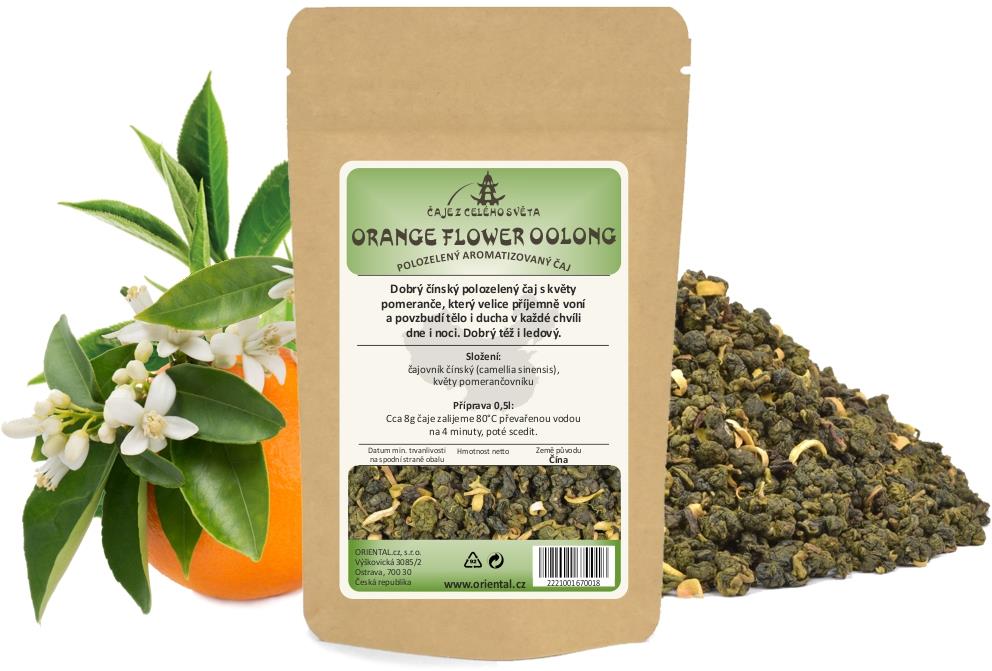 Polozelený aromatizovaný čaj Orange Flower Oolong - 1 kg