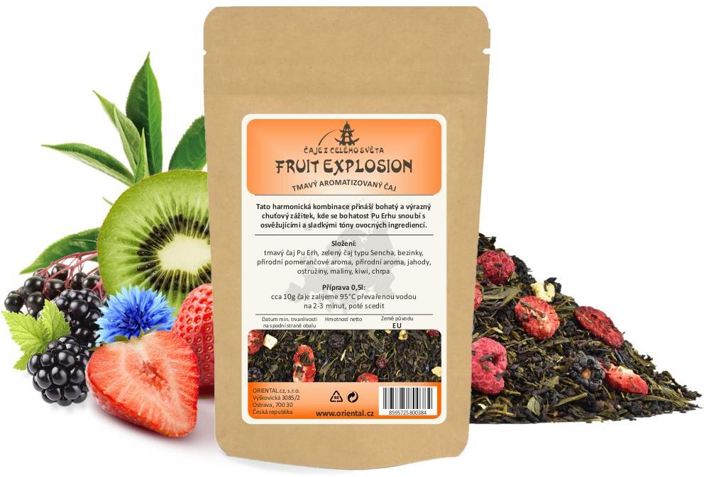 Tmavý aromatizovaný čaj Fruit Explosion - 200 g