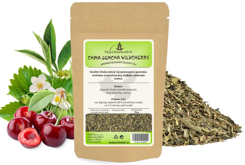Zelený aromatizovaný čaj China Sencha Wildcherry - 50 g