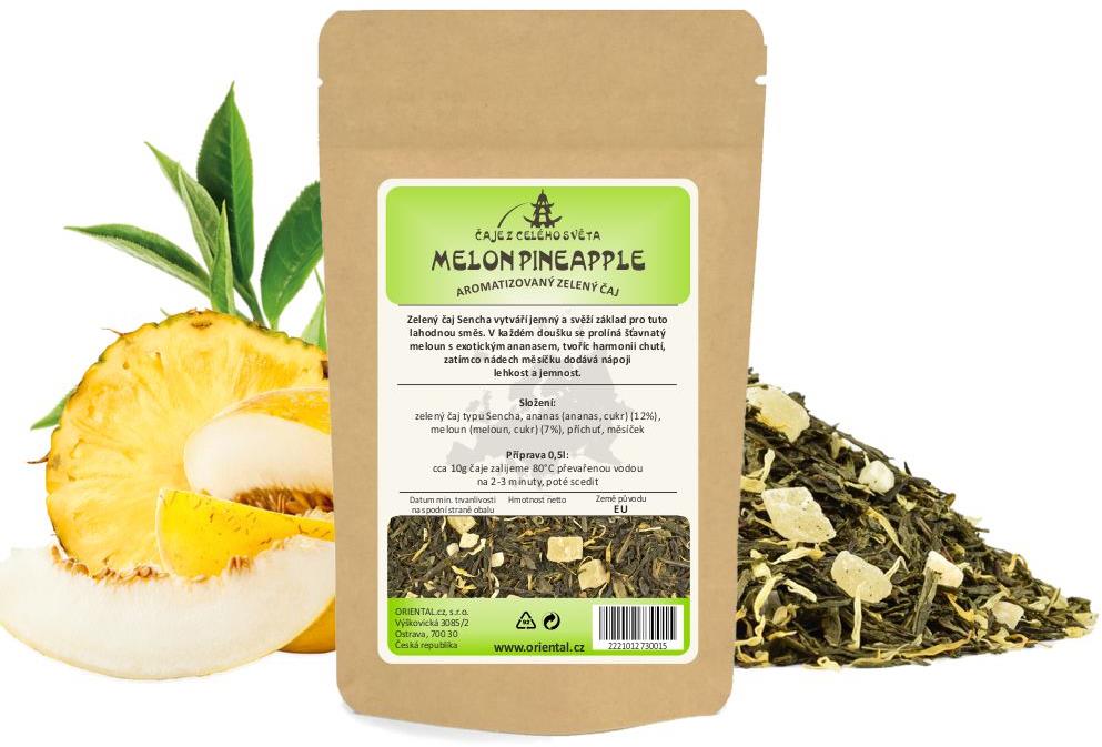 Zelený aromatizovaný čaj Melon Pineapple - 50 g