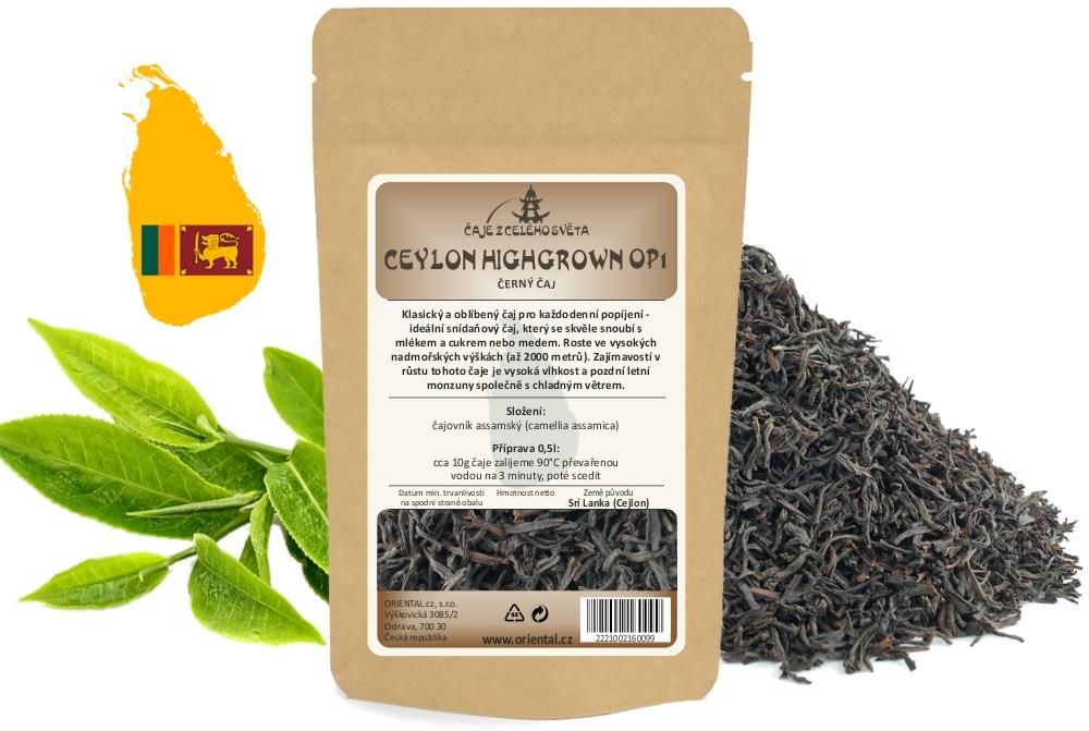 ORIENTAL černý čaj Ceylon High Grown OP1, 1 kg