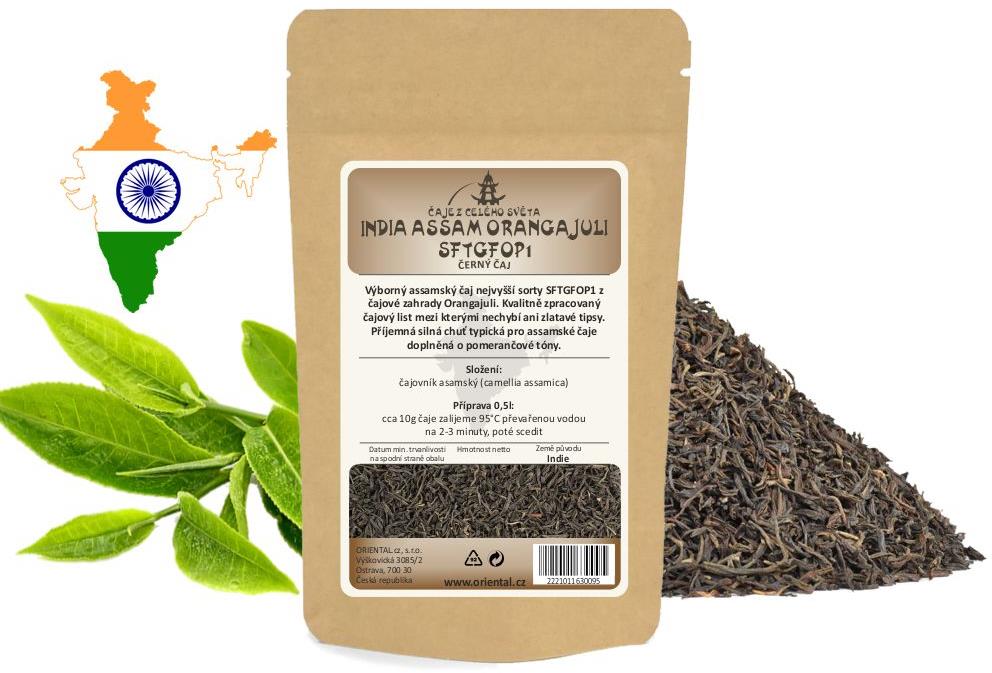 ORIENTAL černý čaj India Assam Orangajuli SFTGFOP1, 200 g
