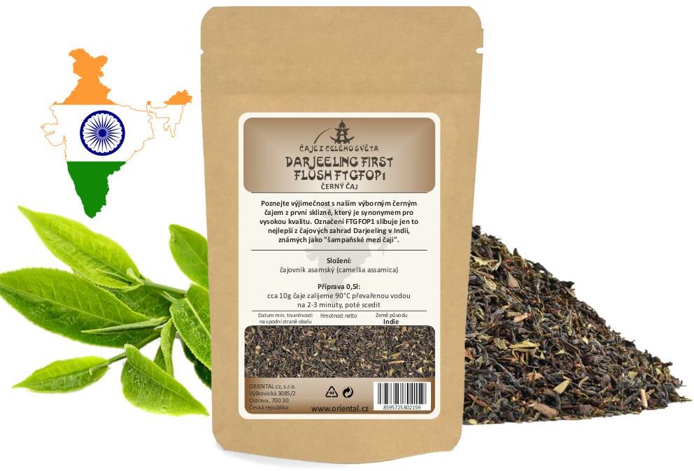 ORIENTAL černý čaj India Darjeeling First Flush FTGFOP1, 50 g