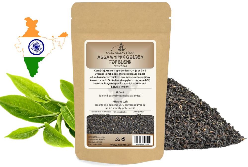 ORIENTAL černý čaj India Assam Tippy Golden FOP blend, 200 g