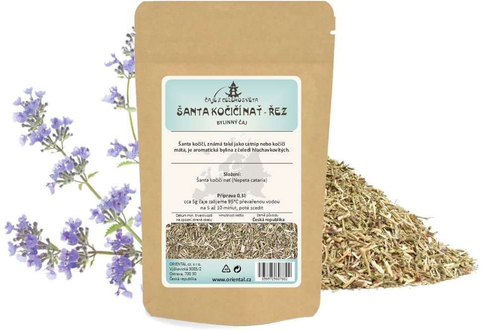 Oriental Bylinný čaj Šanta kočičí nať - řez (Nepeta cataria) 200 g
