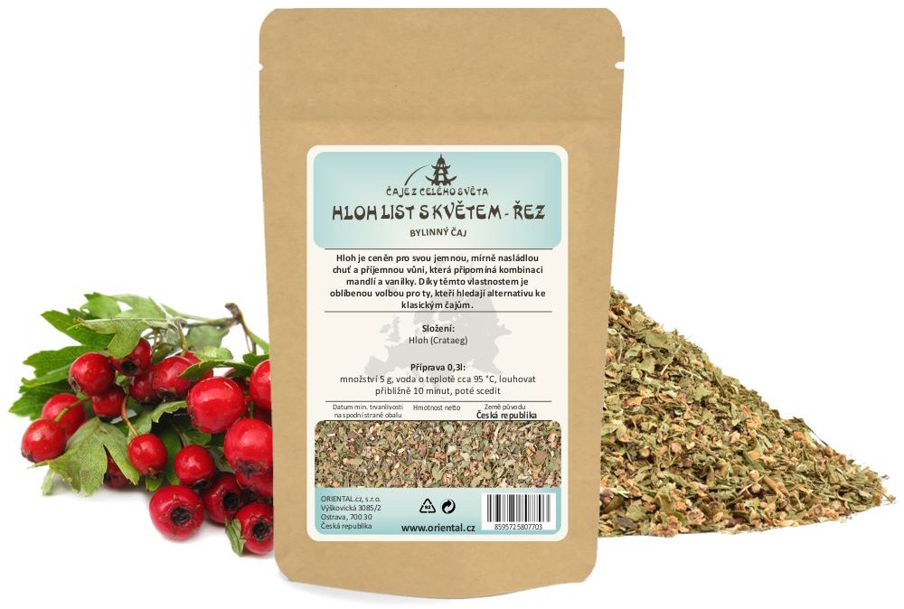 Oriental Bylinný čaj Hloh list s květem - řez (Crataeg) 200 g