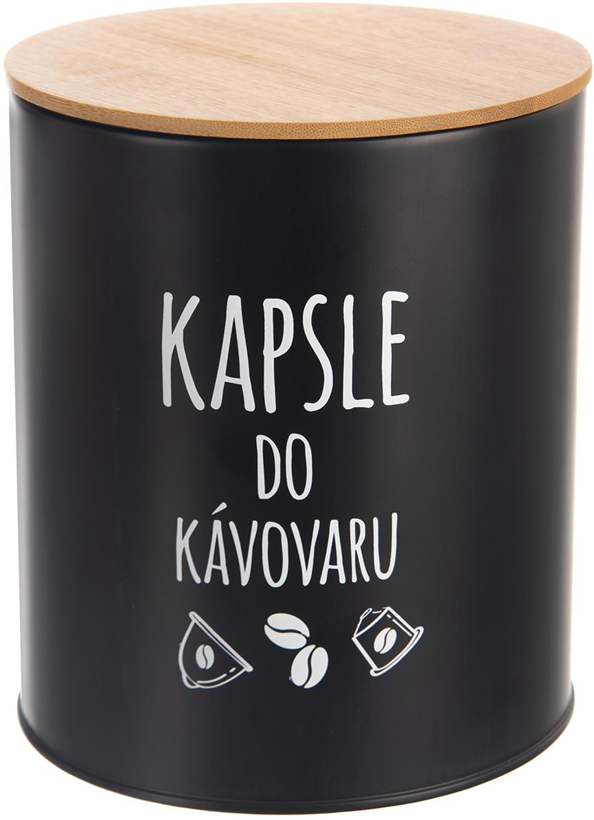 Orion Dóza Kapsle BLACK CZ plech/bambus 16 cm