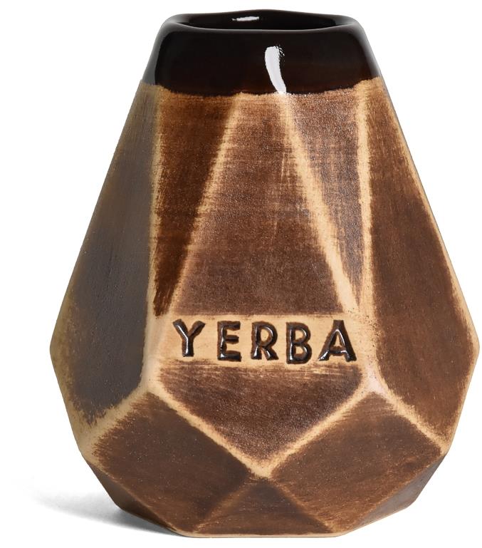 ORIENTAL Keramická kalabasa Diamant Yerba Maté Natural 350 ml