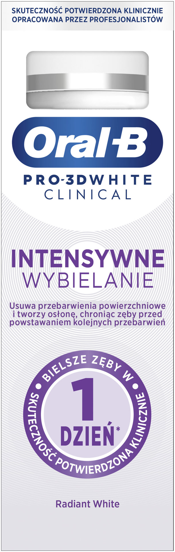 Oral-B Pro 3D White Clinical Zářivě bílé zuby 75 ml