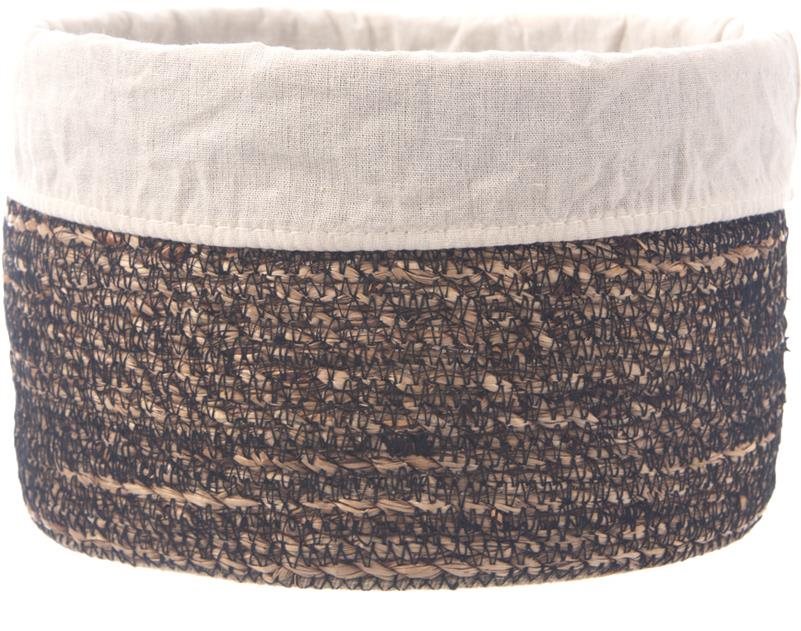 ORION Košík průměr 18 cm smetanový, vodní hyacint + textil